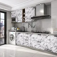 PVC Marble Stone Aluminum Foil Contact Paper Kitchen Oil-Proof Waterproof Self Adhesive Wallpaper for Bathroom-thumb1