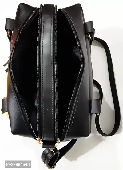 Stylish Black PU Sling Bags For Women-thumb3