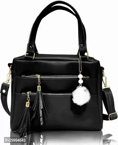 Stylish Black PU Sling Bags For Women