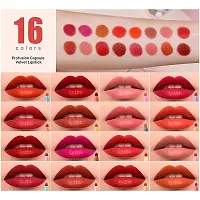 VBA 16 Colors Mini Matte Capsule Lipstick Set , Long-lasting Waterproof Swab Lipstick Makeup Gift Set,Matte Lip Gloss Set for Women Girls (Multicolour, 5 g)-thumb2