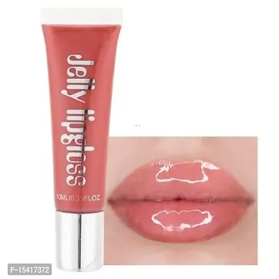 VBA Plumping Lip Gloss Moisturizer Lips Plumper Glitter Lipgloss Liquid Lipstick (HONEY PEACH)