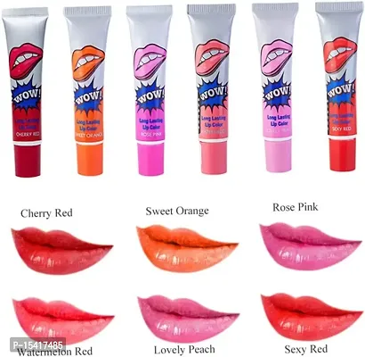 Lip Tint 6 Colours Womens Easy Peel Off Lip Gloss Lipstick Tattoo Lipstick Matte Lip Long Lasting Lip Stain for Womens Girls 6 Colours-thumb5