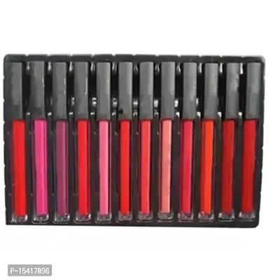 VBA 12 Colors Long-Lasting Liquid Lipstick Travel Kit Non-stick Waterproof Lip Gloss Lipstick