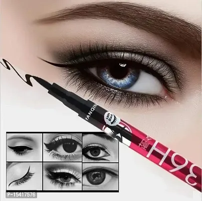 VBA Long Lasting (BLACK) Eye liner cum Kajal pack of 2 and 1 36 H Waterproof Sketch Pen Eye Liner-thumb4