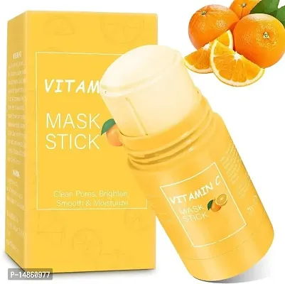 VBA Glow Boost Vitamin C And Turmeric Mask Stick For Face, Purifying Solid Vitamin C Clay Stick Mask For Blackhead Remove, Anti-Acne Oil Control And Clean Pores For All Skin Types Women And Men