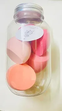 VBA 5PCS Latex-Free Makeup Sponge Set with Jar Beauty Skincare Makeup Applicator Foundation Concealer Highlighter Blush Contour Liquid Cream Powder Wet Dry Blending/SPONGE-thumb3