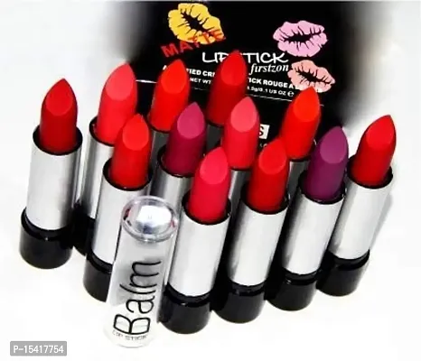 VBA Matte Lipstick Combo Balm Set of 12 Multicolour