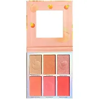 6 Color Matte Highlighter Palette Pearly Blush Shiny Eyeshadow Palette Multifunctional Face Makeup Palette-thumb1