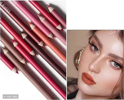 Lip Liner Set of 12 Colors Matte Professional Long Lasting Waterproof Lip Liner Pencil For All Skin-thumb4