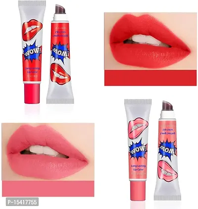 VBA Peel Off Long Lasting Lip Tint, Lip Stain and Lip Gloss (Pack of 3) Matte Finish - Cherry Red, Sexy Red, Watermelon-thumb2