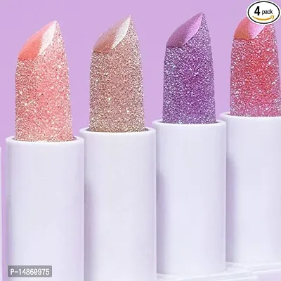 Diamond Glittering Shimmer Hydrating Matte Lipstick Set Of 4