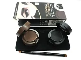 VBA Eye Powder  Eye Liner Gel Long Lasting/Waterproof Eyebrow Powder  Eyebrow Gel 3g+4g Black and Brown-thumb1