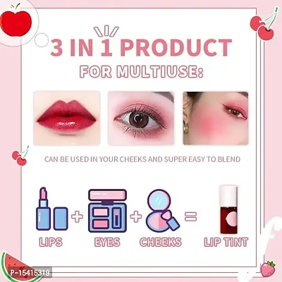 Lip Stain 3in1 Tint Easy Application, Shimmery, Blends Perfectly onto Skin Mini Liquid Lipstick,Sheer Multi Stick Hydrating Formula Moisturizing Cheeks and Eyes, All Day Wear Tint-thumb2