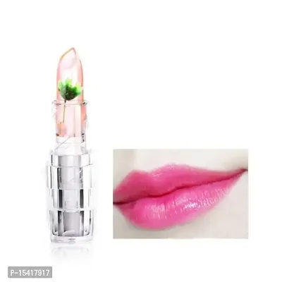 Jelly Flower Color Changing Lipstick Temperature Change Moisturizer flower Magic Color Change Lip Gloss (GREEN FLOWER)