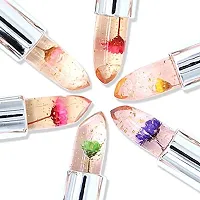 Jelly Flower Color Changing Lipstick Temperature Change Moisturizer flower Magic Color Change Lip Gloss (YELOW FLOWER)-thumb1