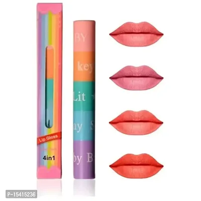 VBA 4in1 Professional Liquid Matte Lipstick 4 Multicolor Nude Shades in a single stick