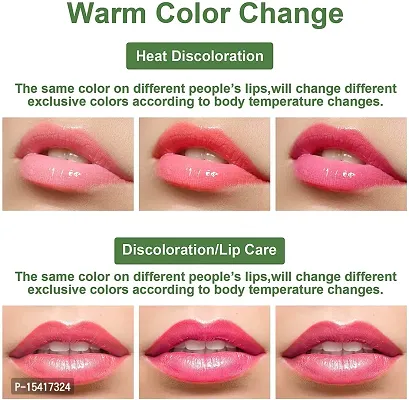 VBA Color Change Lipstick Lip Blam, Long Lasting Magic Temperature Nutritious Lips Makeup Aloe Vera Lip Gloss Set Aloe Vera Lipstick, Matte Finish (Pack of 2)-thumb3