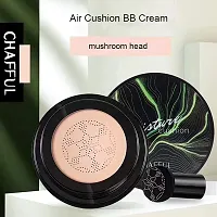 VBA BB Cream Air Cushion Foundation Korean Mushroom Head CC Cream Concealer Whitening Cosmetic Waterproof Brighten Face Base Tone Foundation (lvory White, 20 g) Matte Finish-thumb3