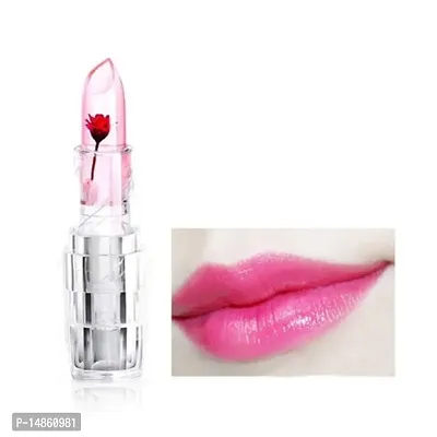 Jelly Flower Color Changing Lipstick Temperature Change Moisturizer Flower Magic Color Change Lip Gloss -Red Flower-thumb0