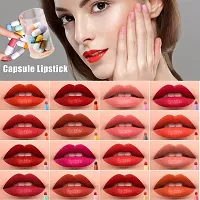 VBA 16 Colors Mini Matte Capsule Lipstick Set , Long-lasting Waterproof Swab Lipstick Makeup Gift Set,Matte Lip Gloss Set for Women Girls (Multicolour, 5 g)-thumb1