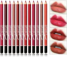 Lip Liner Set of 12 Colors Matte Professional Long Lasting Waterproof Lip Liner Pencil For All Skin-thumb1