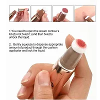 Liquid Blush Blush stick, Liquid Blush for Cheeks Natural Smooth Creamy Highlight Matte Liquid Blush Stick with Soft Cushion Applicator B1-thumb2