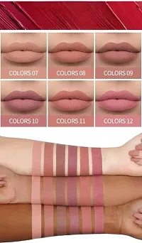 6 Pcs Matte Liquid Lipstick Set Nude Shade Non-Stick Cup Not Fade Waterproof Lipstick (Multicolor) Visit the VBA Store-thumb1