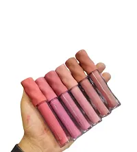 6 Pcs Matte Liquid Lipstick Set Nude Shade Non-Stick Cup Not Fade Waterproof Lipstick (Multicolor) Visit the VBA Store-thumb2