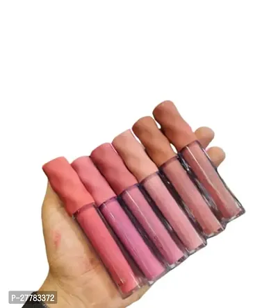 6 Pcs Matte Liquid Lipstick Set Nude Shade Non-Stick Cup Not Fade Waterproof Lipstick (Multicolor) Visit the VBA Store-thumb3