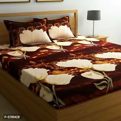 Wow new 1 double bedsheets  matching 2 pillow cover-thumb0