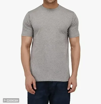 Men stylish Solid Round Neck T-Shirt-thumb0