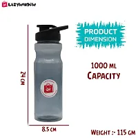 Premium Transparent Black Shade Plastic Bottle For Fridge,Home,Office,Gym,School With Flip Type Cap-thumb1