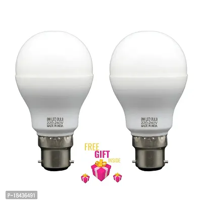9 Watt LED Bulb (Cool Day White) - Pack of 2+Surprise Gift-thumb0