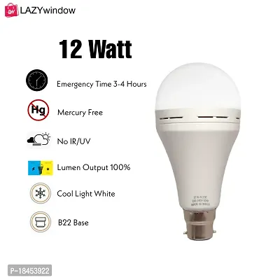 12 watt Rechargeable Emergency Inverter LED Bulb Pack of 5 +Surprise Gift-thumb5