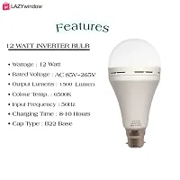 12 watt Rechargeable Emergency Inverter LED Bulb Pack of 15 +Surprise Gift-thumb4