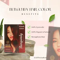 Khadi Kamal Herbal BH+ Burgundy Hair Color for Man and Women, 100% Natural Burgundy 80g By LAZYwindow-thumb1