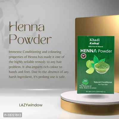 Khadi Kamal Herbal Henna Powder for Man and Women for Hair Growth And Shinning, 100% Natural 150g By LAZYwindow-thumb5