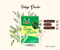 Khadi Kamal Herbal Indigo Powder for Man and Women, 100% Natural Black 100g By LAZYwindow-thumb3
