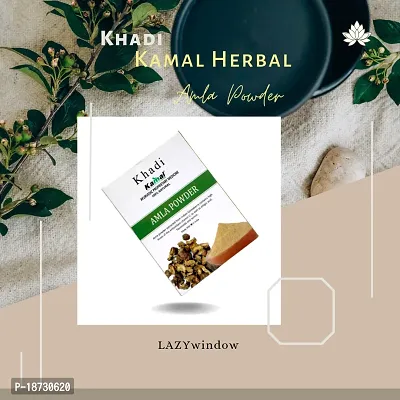 Khadi Kamal Herbal Amla Powder for Man and Women, 100% Natural Hair Growth 100g By LAZYwindow Combo Pack-thumb5