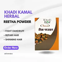 Khadi Kamal Herbal Bio Organic 100% Natural Reetha Powder for Man and Women 100g By LAZYwindow Combo Pack-thumb2