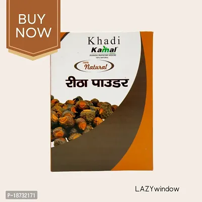 Khadi Kamal Herbal Bio Organic 100% Natural Reetha Powder for Man and Women 100g By LAZYwindow Combo Pack-thumb5