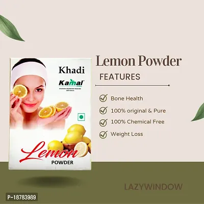 Khadi Kamal Herbal 100% Pure Natural  Organic Lemon Powder For Man And Women For Skin Care 100gm by LAZYwindow-thumb5