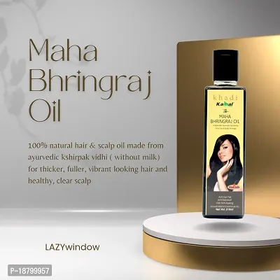 Khadi Kamal Herbal 100% Pure Natural  Organic Maha Bhringraj Oil For Men And Women For Hair 210ml by LAZYwindow-thumb3