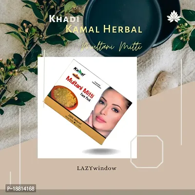 Khadi Kamal Herbal 100% Pure Natural  Organic Multani Mitti Face Pack For Men And Women 100gm by LAZYwindow-thumb3