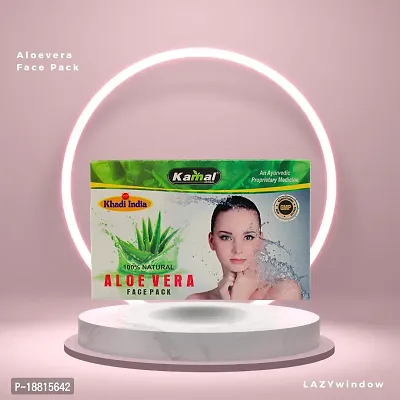Khadi Kamal Herbal 100% Pure Natural  Organic Aloevera Face Pack For Men And Women 100gm by LAZYwindow-thumb0