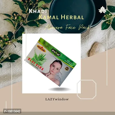 Khadi Kamal Herbal 100% Pure Natural  Organic Aloevera Face Pack For Men And Women 100gm by LAZYwindow-thumb5