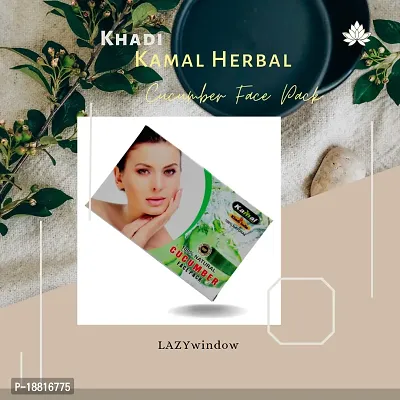 Khadi Kamal Herbal 100% Pure Natural  Organic Cucumber Face Pack For Men And Women 100gm by LAZYwindow-thumb3