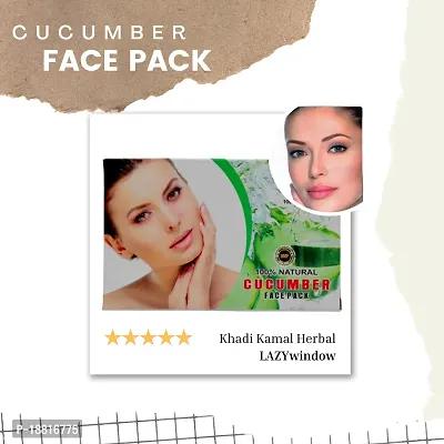 Khadi Kamal Herbal 100% Pure Natural  Organic Cucumber Face Pack For Men And Women 100gm by LAZYwindow-thumb2