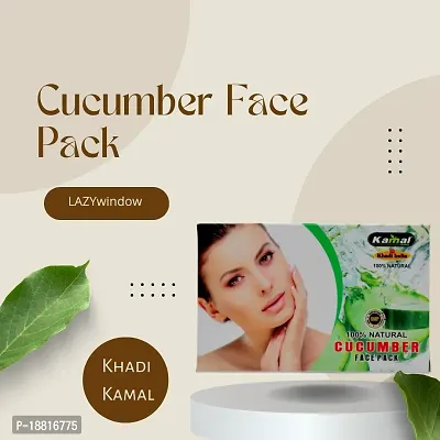 Khadi Kamal Herbal 100% Pure Natural  Organic Cucumber Face Pack For Men And Women 100gm by LAZYwindow-thumb4