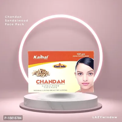 Khadi Kamal Herbal 100% Pure Natural  Organic Chandan Face Pack For Men And Women 100gm by LAZYwindow-thumb0